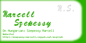 marcell szepessy business card